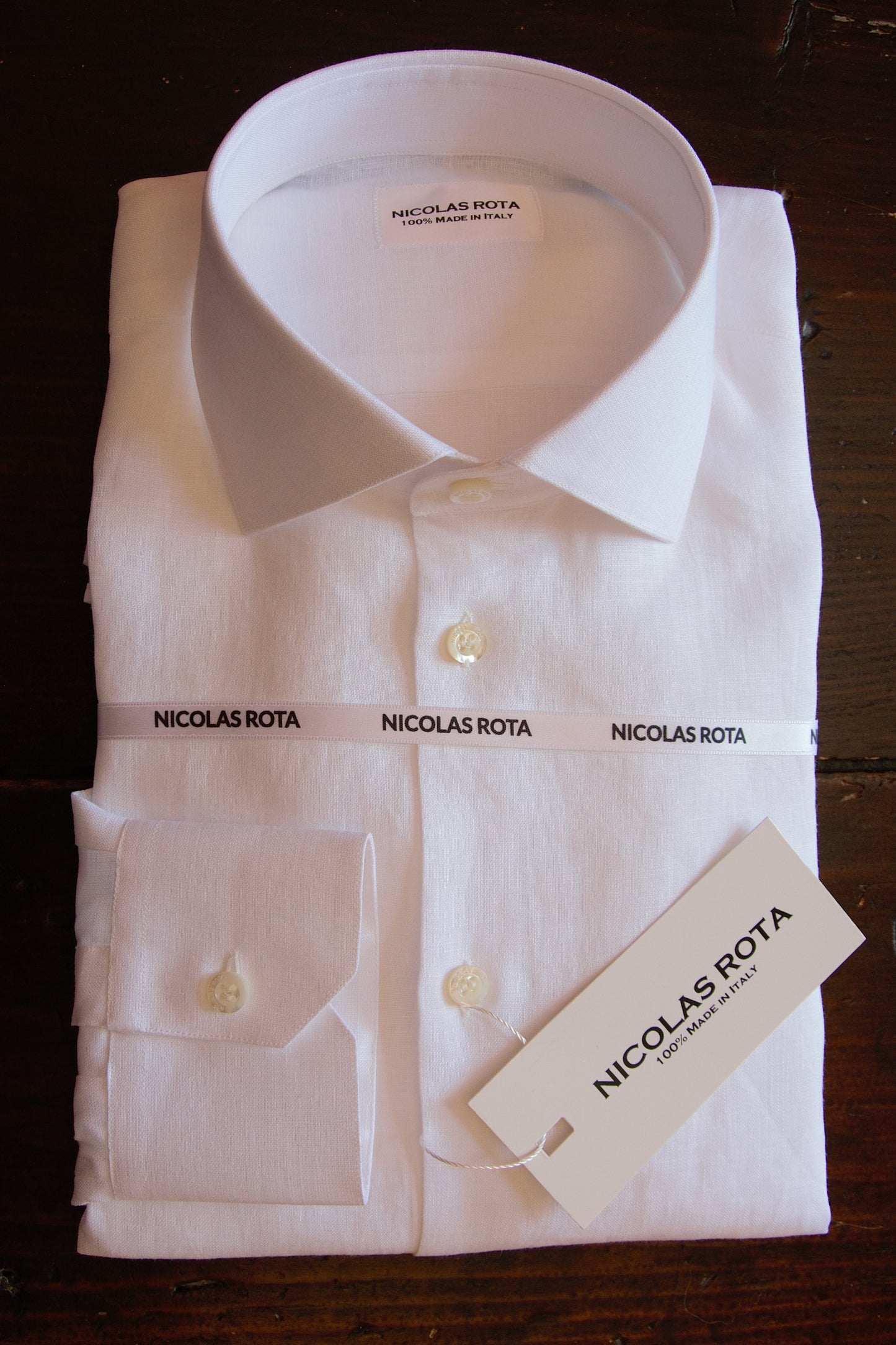 White linen shirt