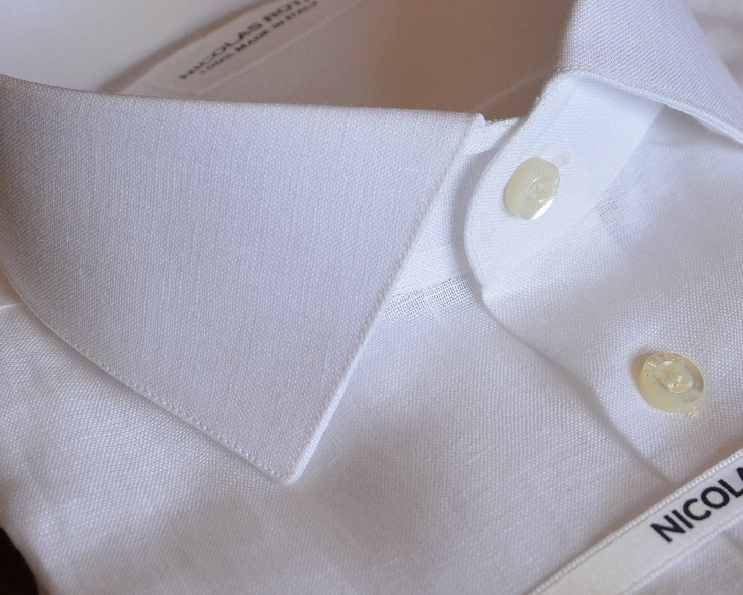 White linen shirt