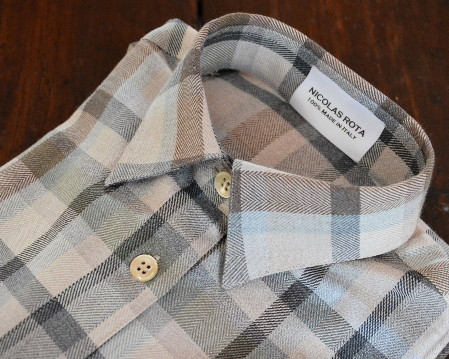 Fine flannel shirtdress - Nicolas Rota