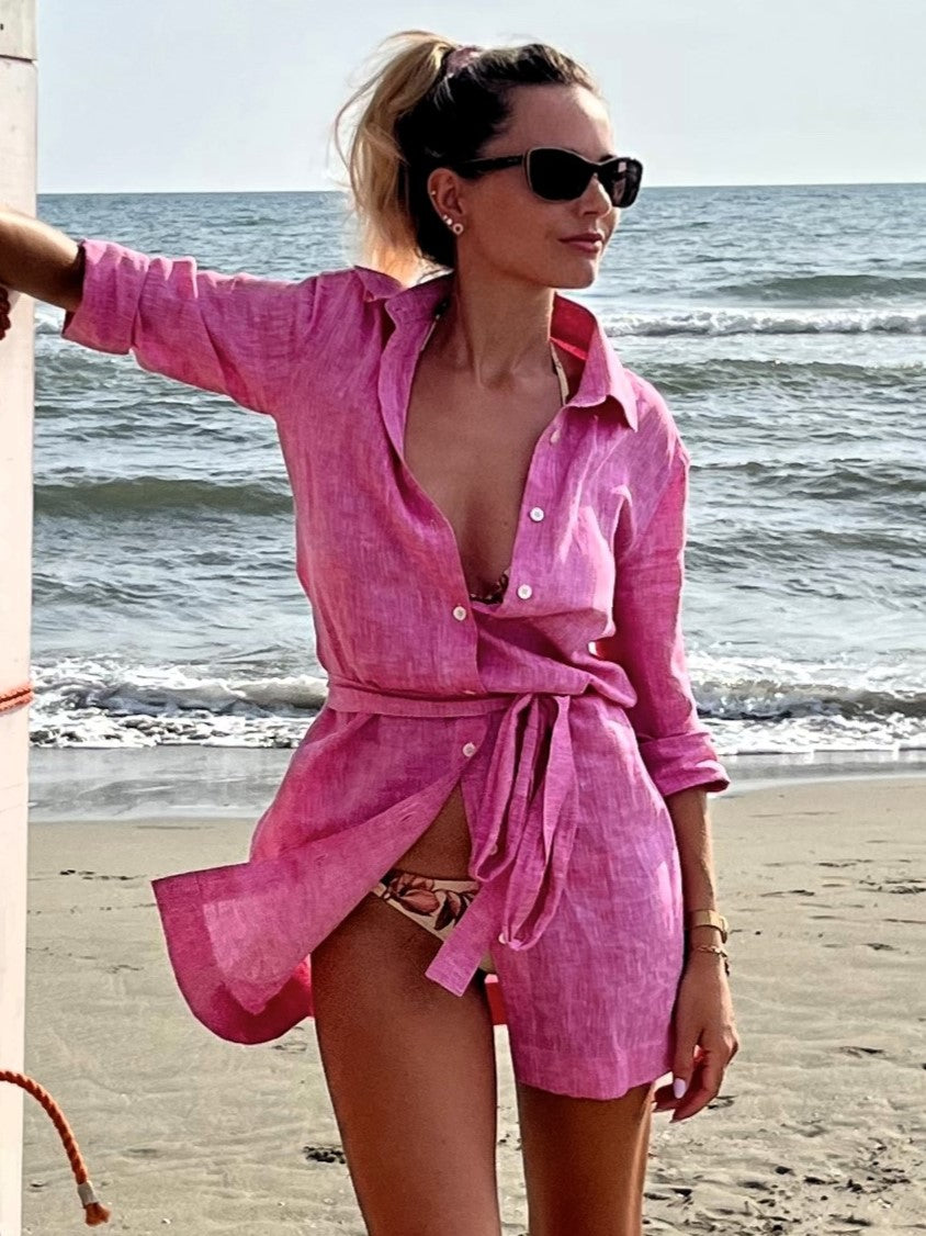 Fine linen shirtdress - Nicolas Rota