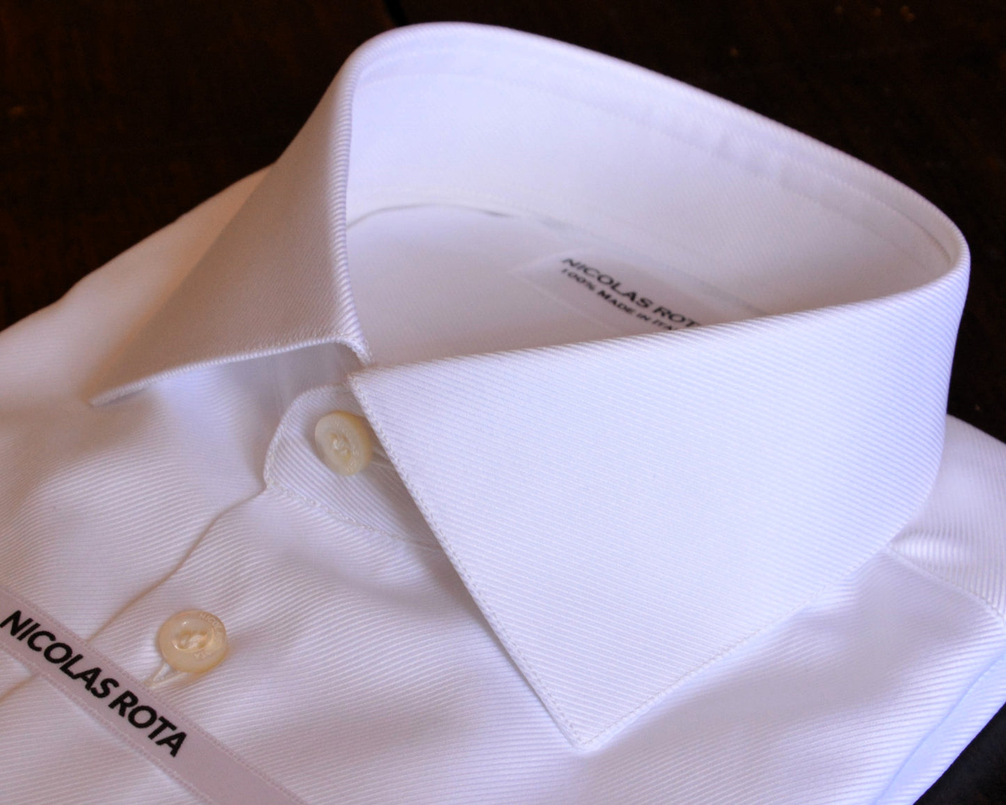Elegant Men's White Shirt in Soft Twill Thomas Mason - Nicolas Rota